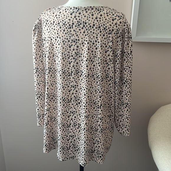 Adrianna Papell l Dotted Long Sleeve Blouse - Picture 4 of 5